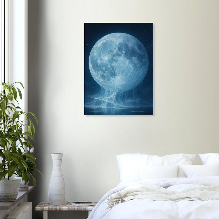 Lunar Glacier – Wo Mondlicht zu Eis erstarrt - Simpls space print-Print Material