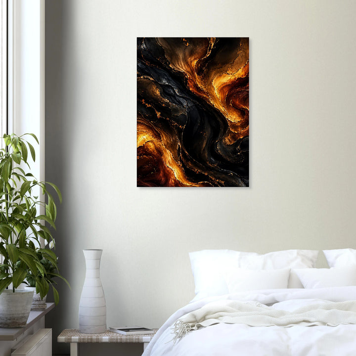 Molten Reverie – Wo Feuer zur fließenden Eleganz wird - Simpls space print-Print Material
