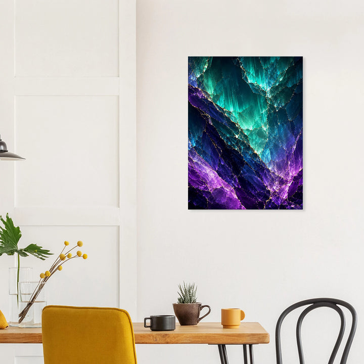Aurora Fracture – Wo Licht durch Tiefe bricht - Simpls space print-Print Material