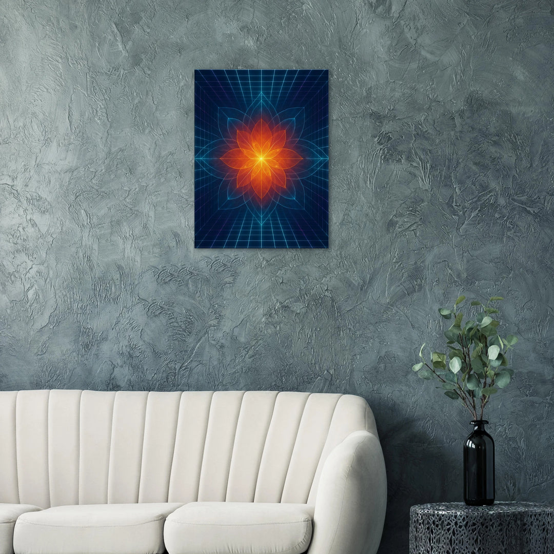 Hypergrid Bloom - Simpls space print - Print Material