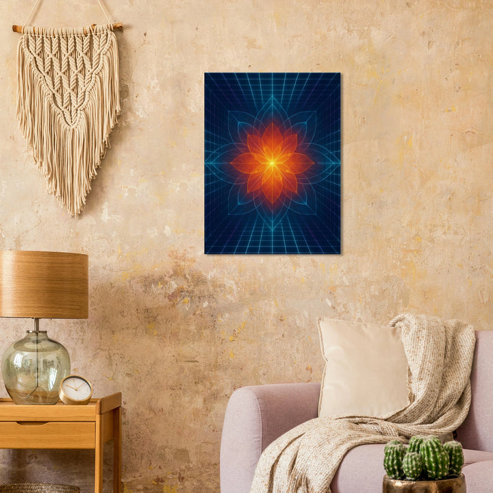 Hypergrid Bloom - Simpls space print - Print Material