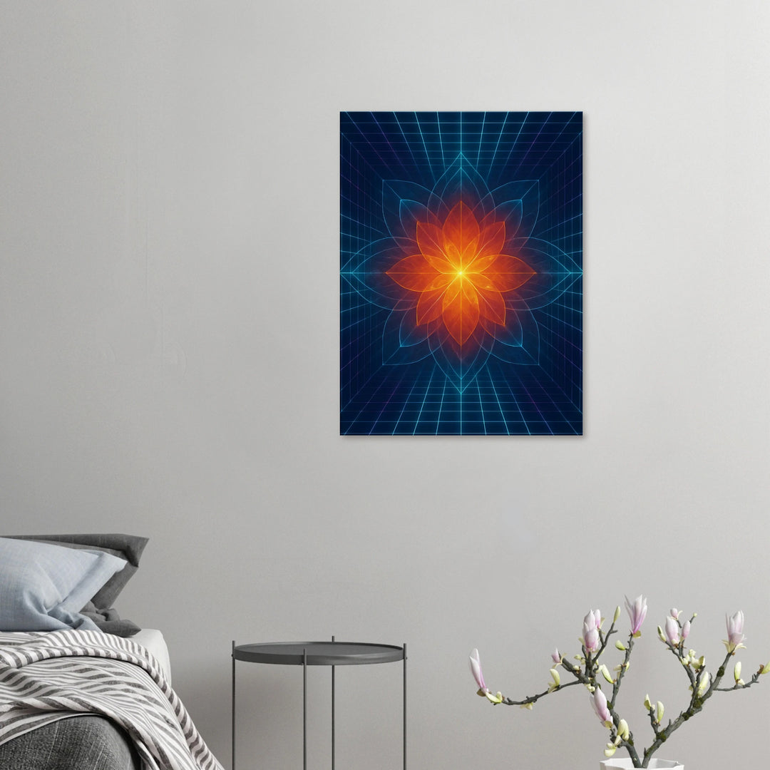 Hypergrid Bloom - Simpls space print - Print Material