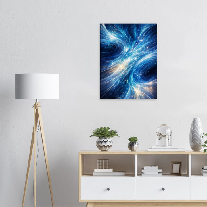 Sapphire Twist – Der ruhige Sog der Tiefe - Simpls space print-Print Material