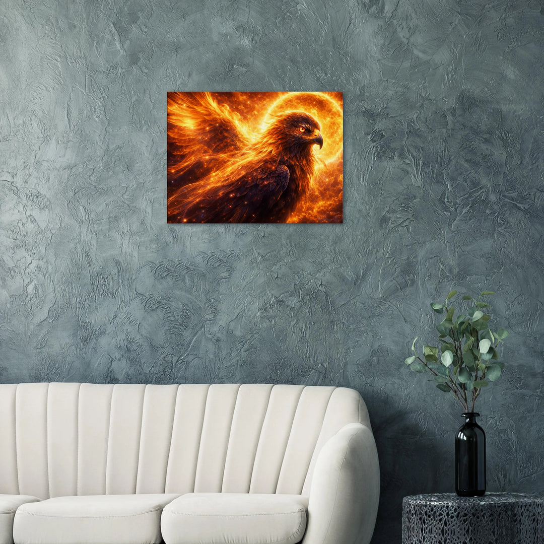 Solar Feather – Der Aufstieg aus Licht und innerem Feuer - Simpls space print-Print Material