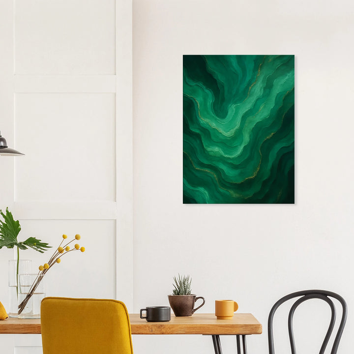 Emerald Vortex – der grüne Sog der inneren Stille - Simpls space print-Print Material
