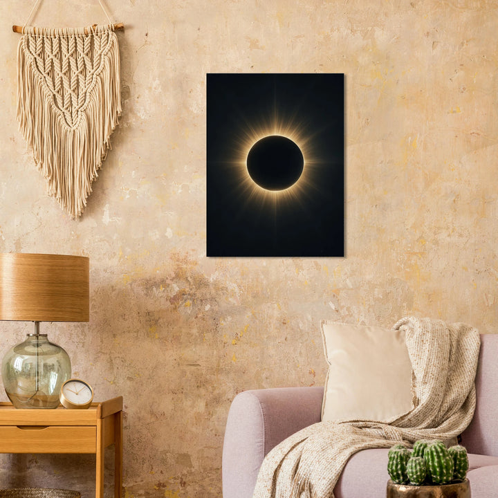 Eclipse Halo – Der goldene Moment zwischen Licht und Schatten - Simpls space print-Print Material