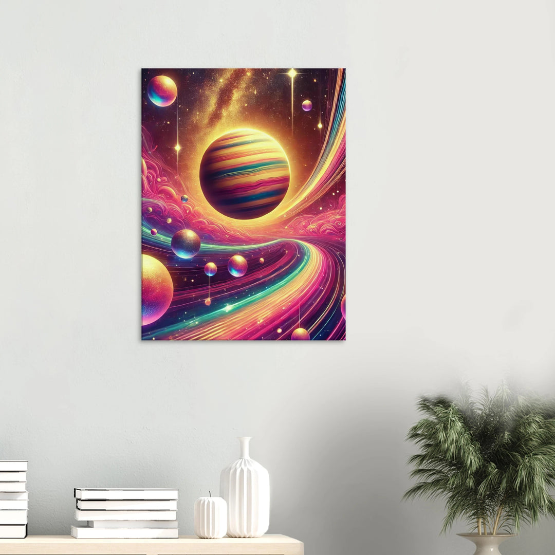 Trippy Space – Der Tanz der Farben im grenzenlosen All - Simpls space print-Print Material