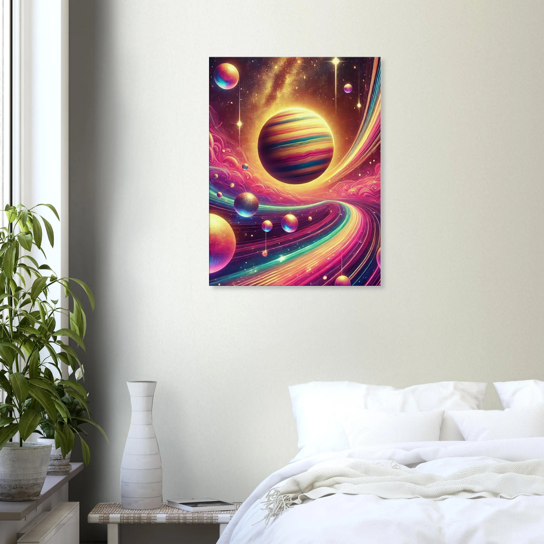 Trippy Space – Der Tanz der Farben im grenzenlosen All - Simpls space print-Print Material