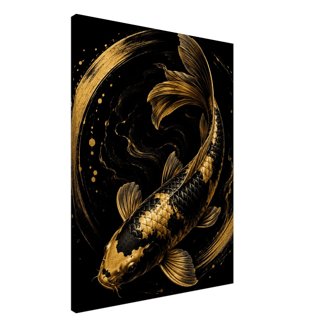 Liquid Koi – Wo Ruhe in goldene Eleganz fließt - Simpls space print - Print Material