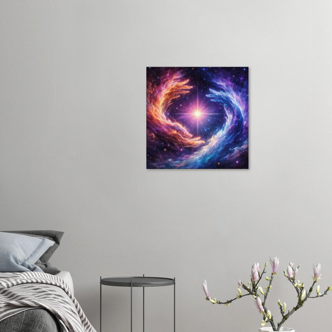 Stellar Embrace – Umarmung aus Licht und Unendlichkeit - Simpls space print - Print Material