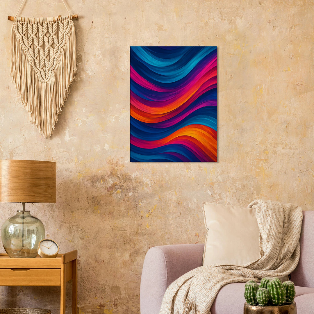 Chroma Waves – Wo Farben tanzen und die Seele schwebt - Simpls space print-Print Material