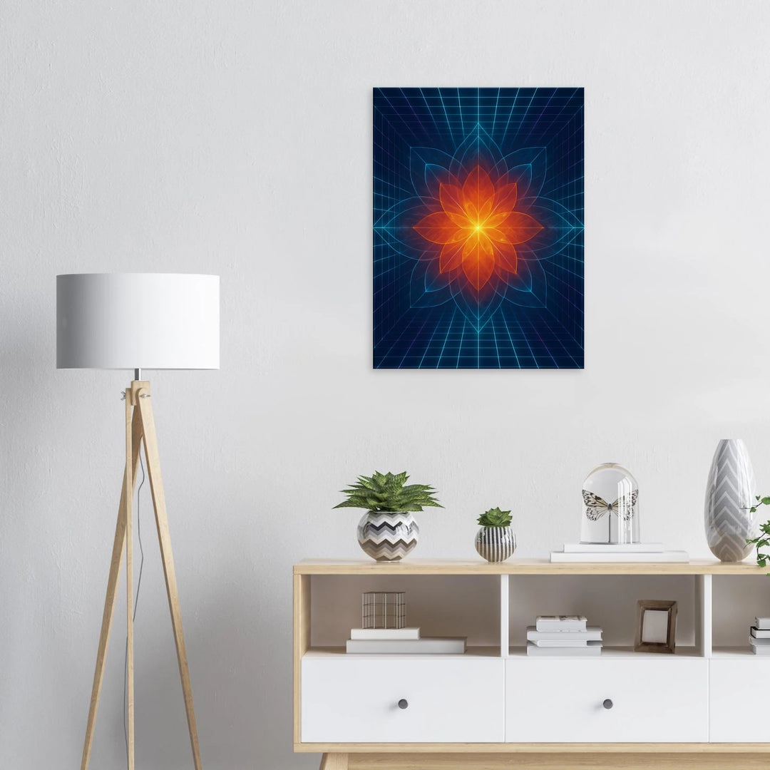 Hypergrid Bloom - Simpls space print - Print Material