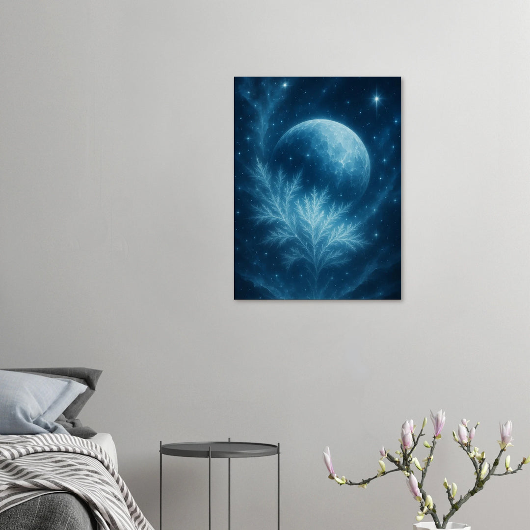 Stellar Winter – Wenn der Kosmos in Eisblüten träumt - Simpls space print-Print Material