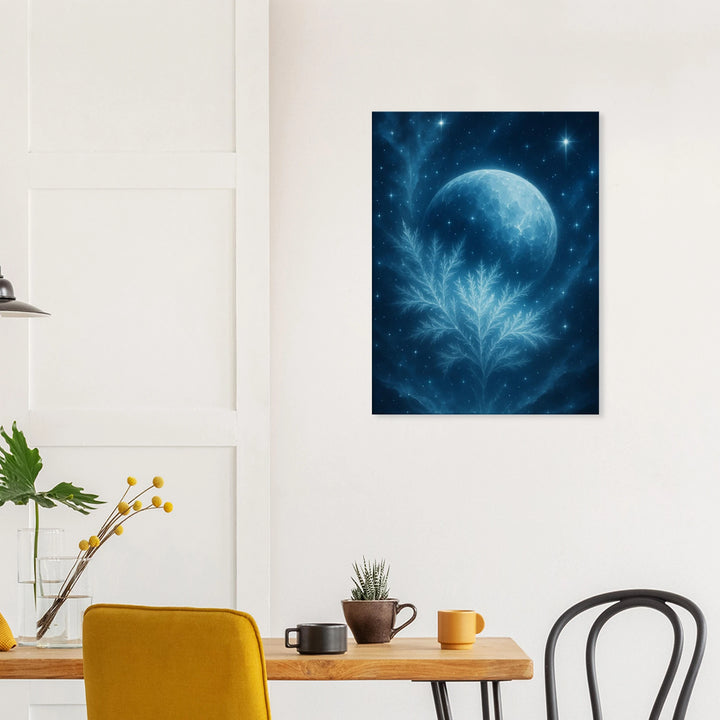 Stellar Winter – Wenn der Kosmos in Eisblüten träumt - Simpls space print-Print Material