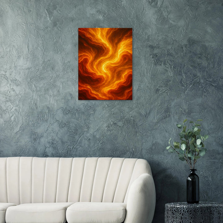 Molten Mirage – Das fließende Herz aus Feuer - Simpls space print-Print Material