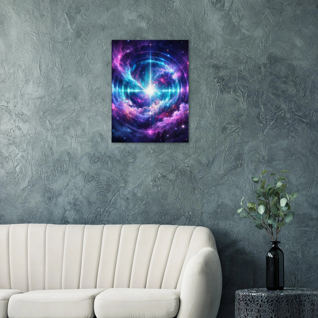 Echo Nebula – Leuchtende Tiefe für moderne Wohnräume - Simpls space print-Print Material