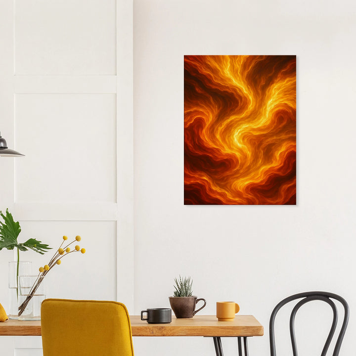 Molten Mirage – Das fließende Herz aus Feuer - Simpls space print - Print Material