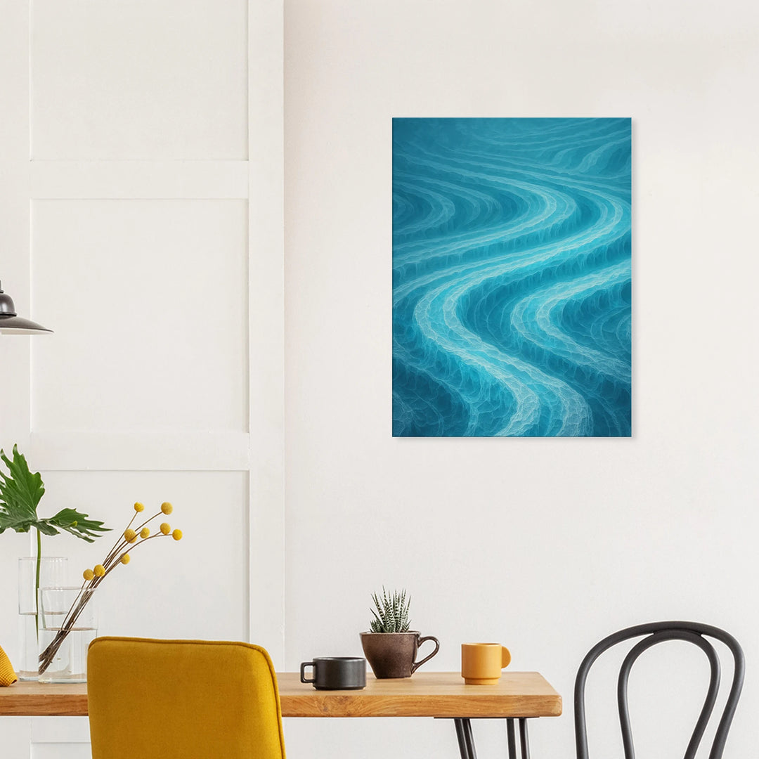 Glacial Pulse – Die stille Strömung deiner Sehnsucht - Simpls space print-Print Material