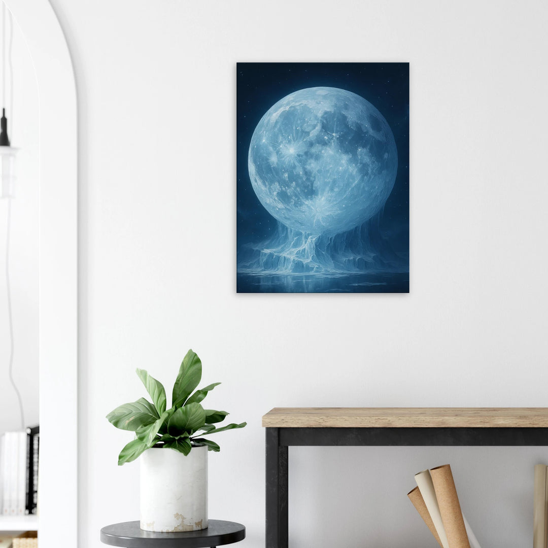 Lunar Glacier – Wo Mondlicht zu Eis erstarrt - Simpls space print-Print Material