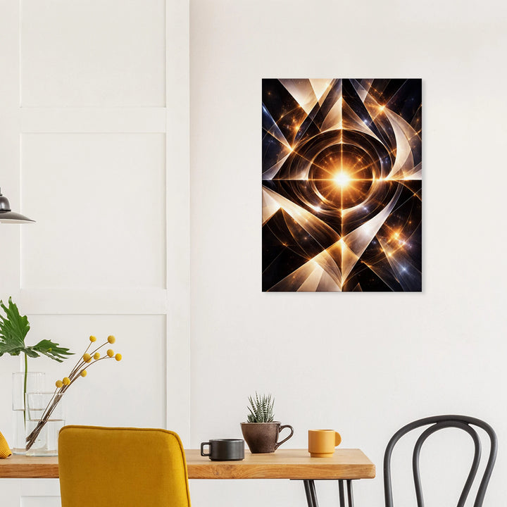 Geometra – Das leuchtende Zentrum deiner Ausrichtung - Simpls space print - Print Material