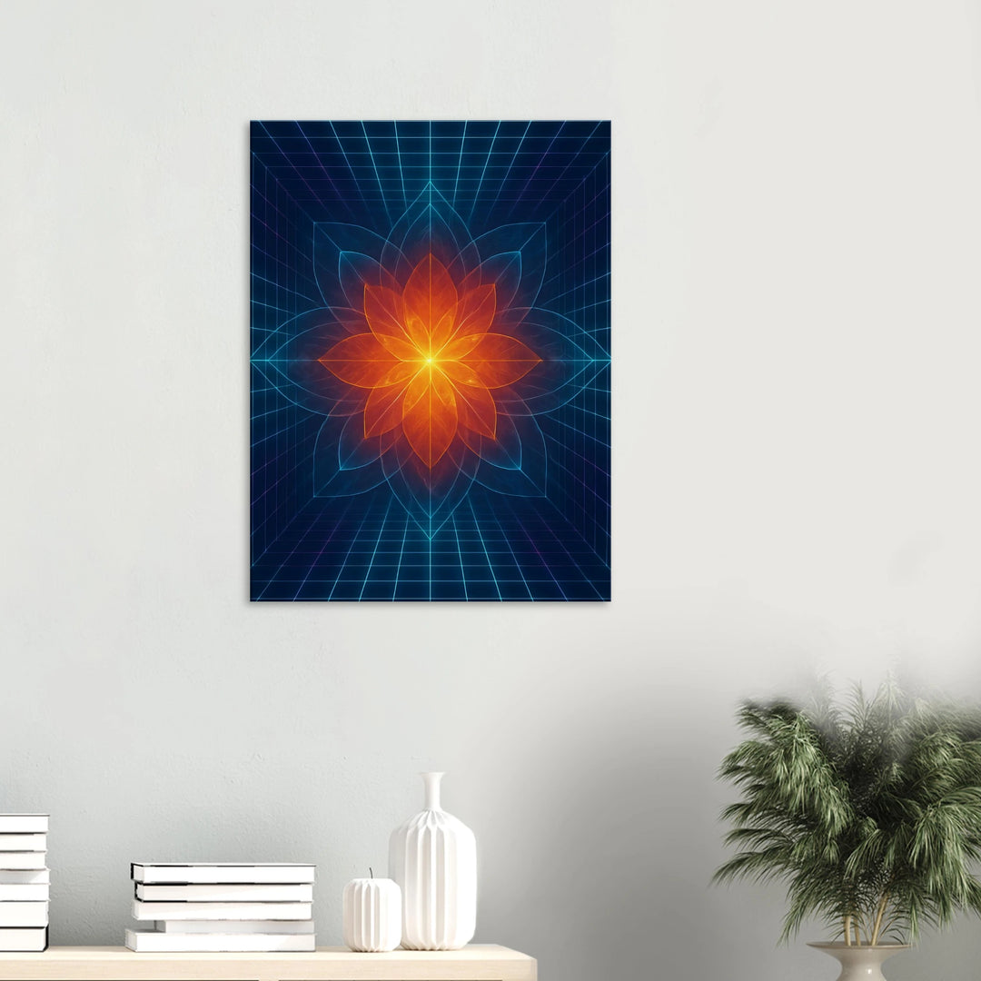 Hypergrid Bloom - Simpls space print - Print Material