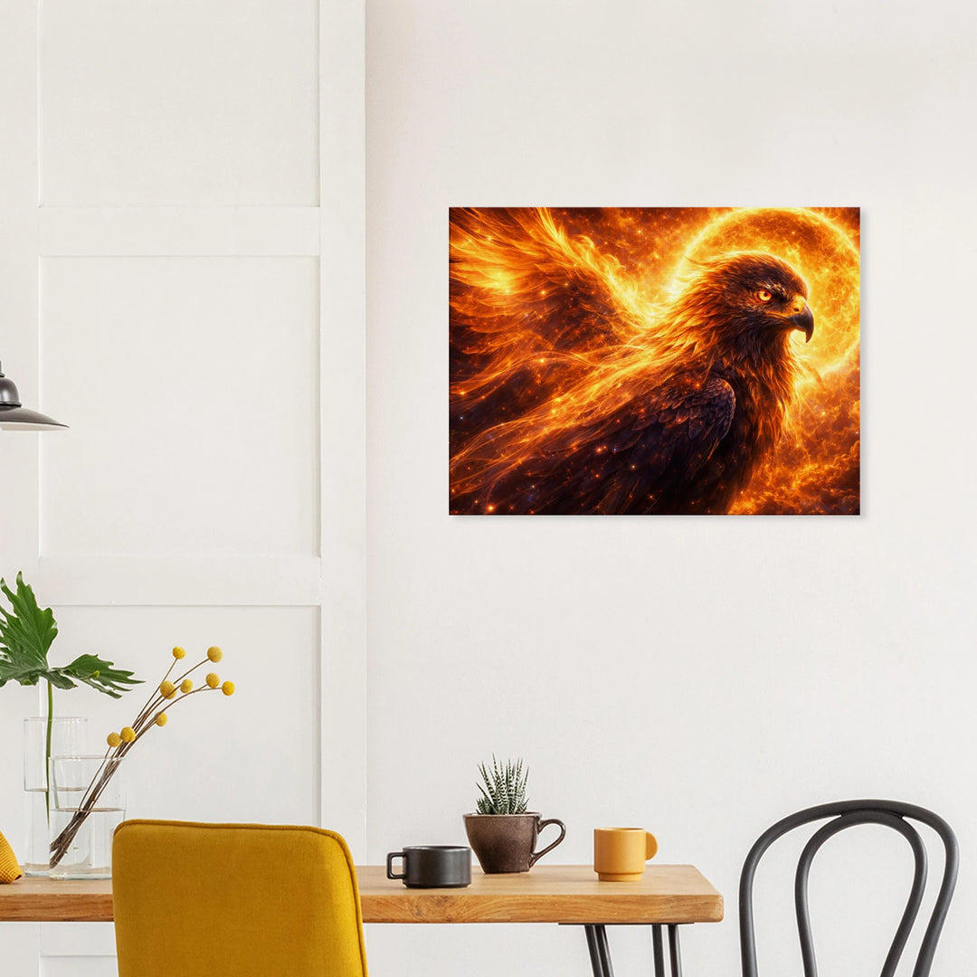 Solar Feather – Der Aufstieg aus Licht und innerem Feuer - Simpls space print-Print Material