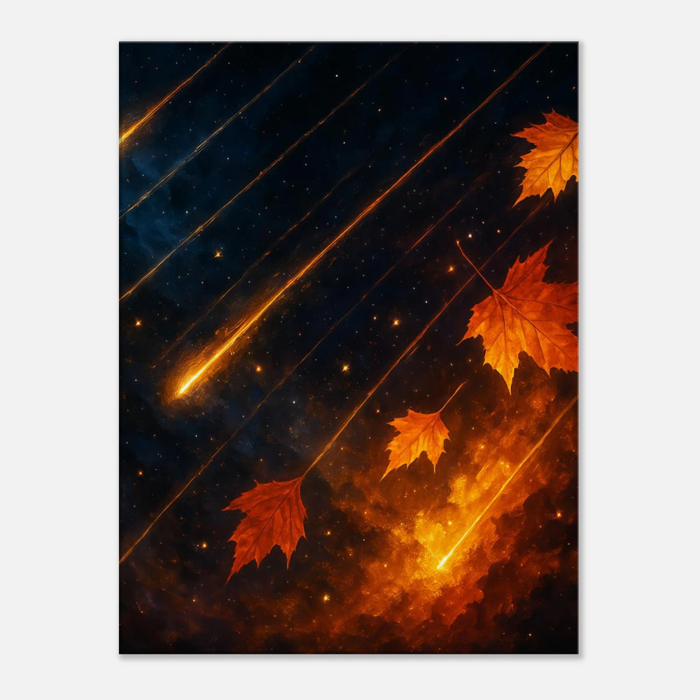 Falling Stars, Falling Leaves - Simpls space print - Print Material