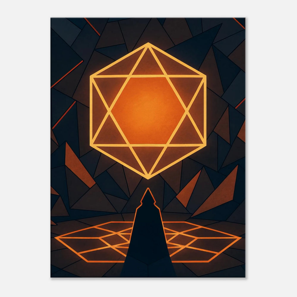 Polygon Ritual – Das Leuchten der inneren Offenbarung - Simpls space print-Print Material