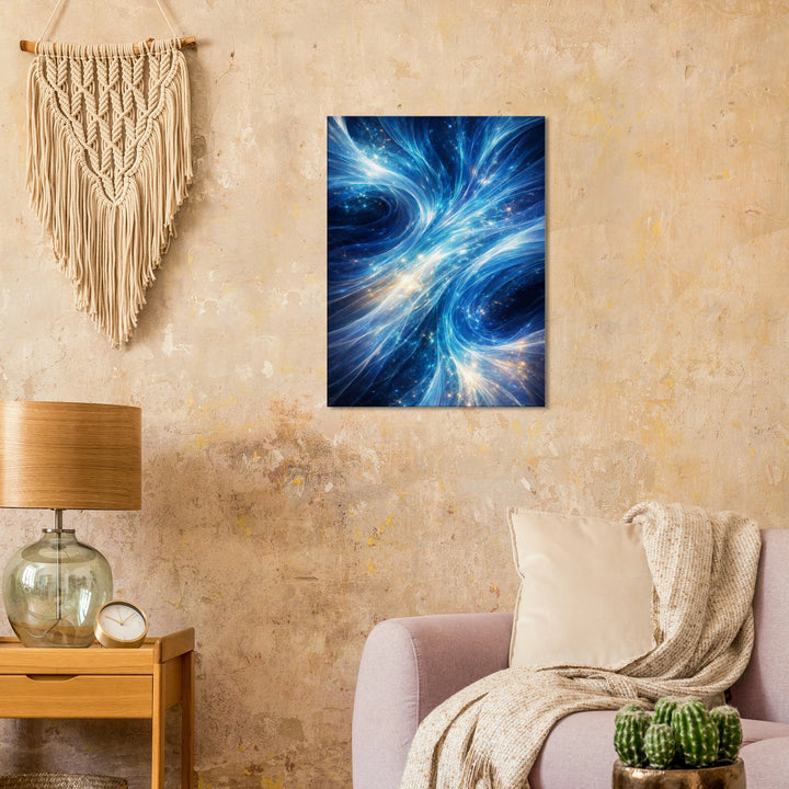 Sapphire Twist – Der ruhige Sog der Tiefe - Simpls space print-Print Material