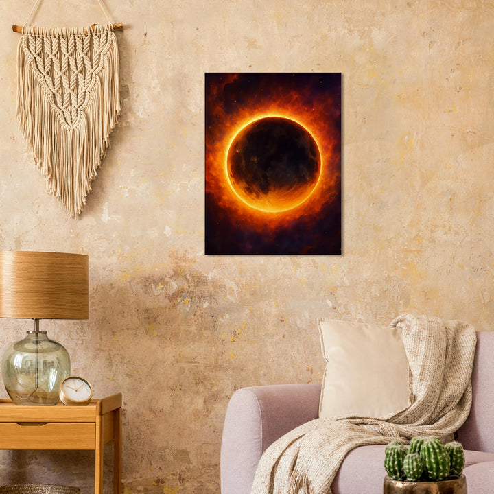 Autumn Eclipse – Wenn die Dunkelheit leuchtet - Simpls space print-Print Material