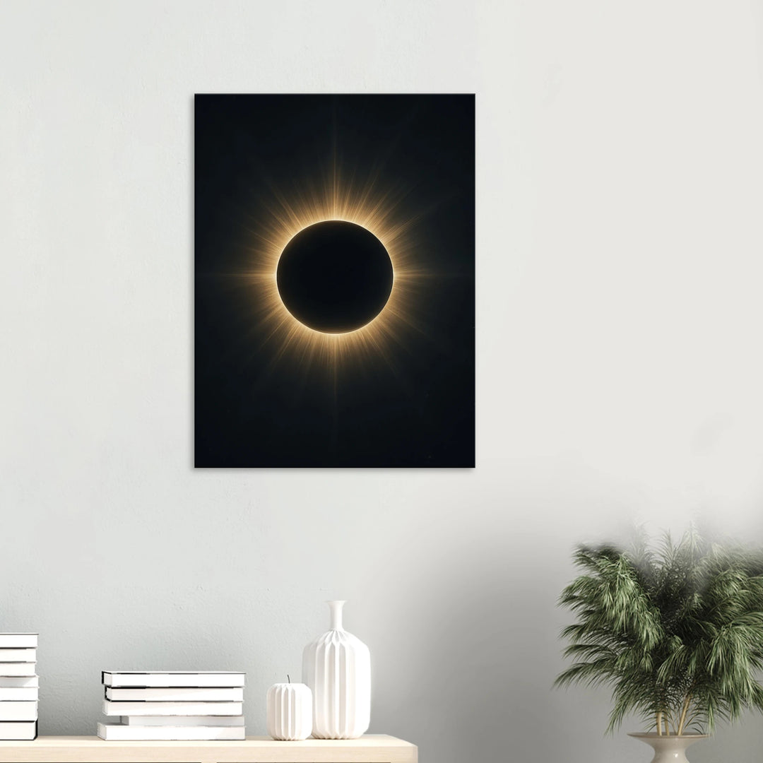 Eclipse Halo – Der goldene Moment zwischen Licht und Schatten - Simpls space print-Print Material