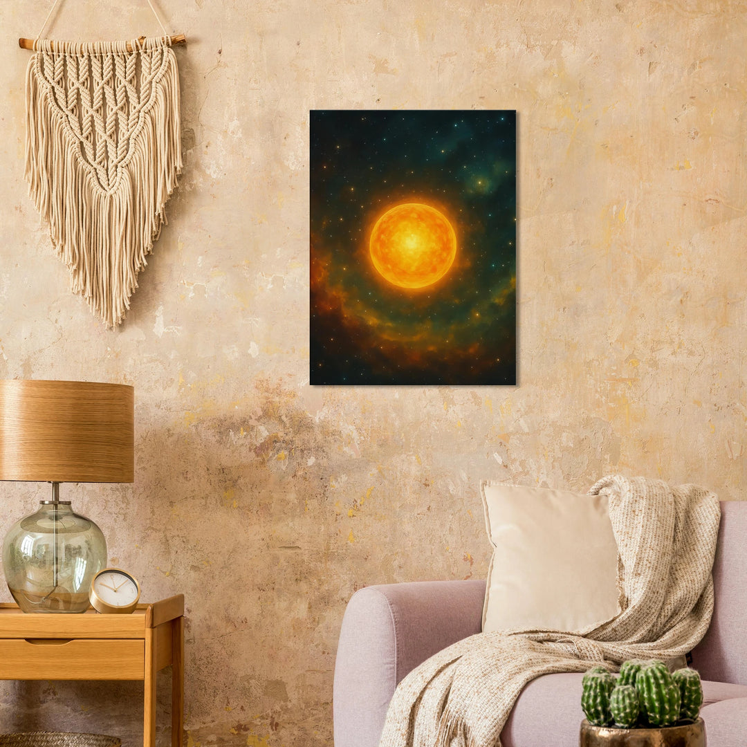 Solar Grove – Die leuchtende Seele des Kosmos - Simpls space print-Print Material