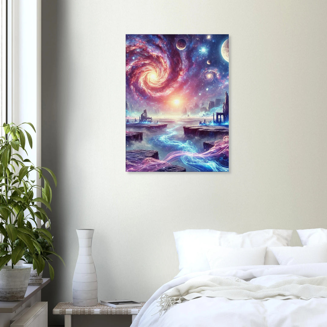 Space City – Das Leuchten einer anderen Welt - Simpls space print-Print Material