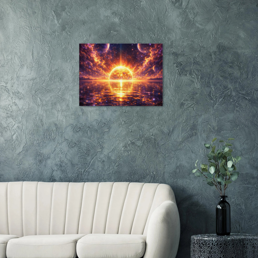 Solar Mirage – Strahlende Weite für moderne Wohnräume - Simpls space print-Print Material