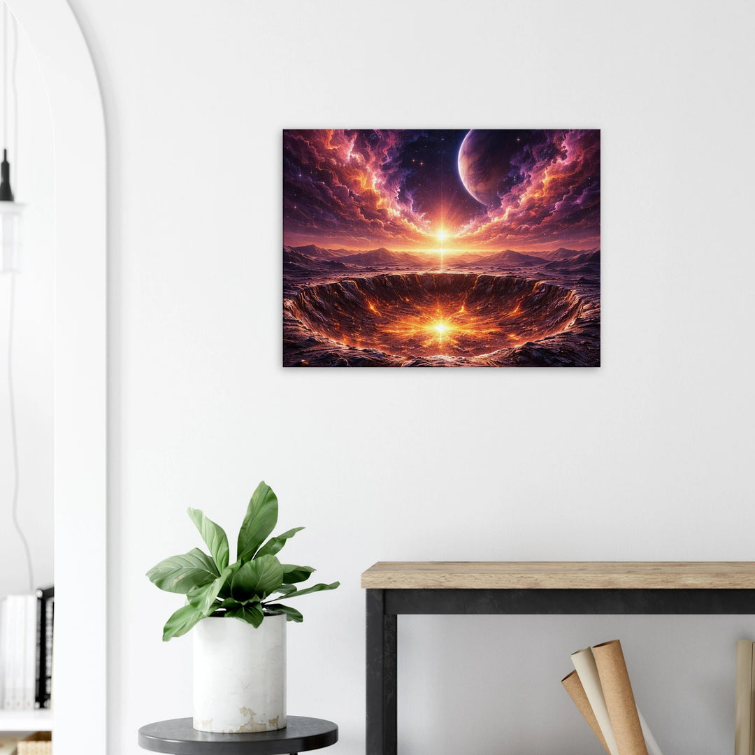 Crater Dusk – Wo Sterne schlafen und Feuer atmet - Simpls space print - Print Material