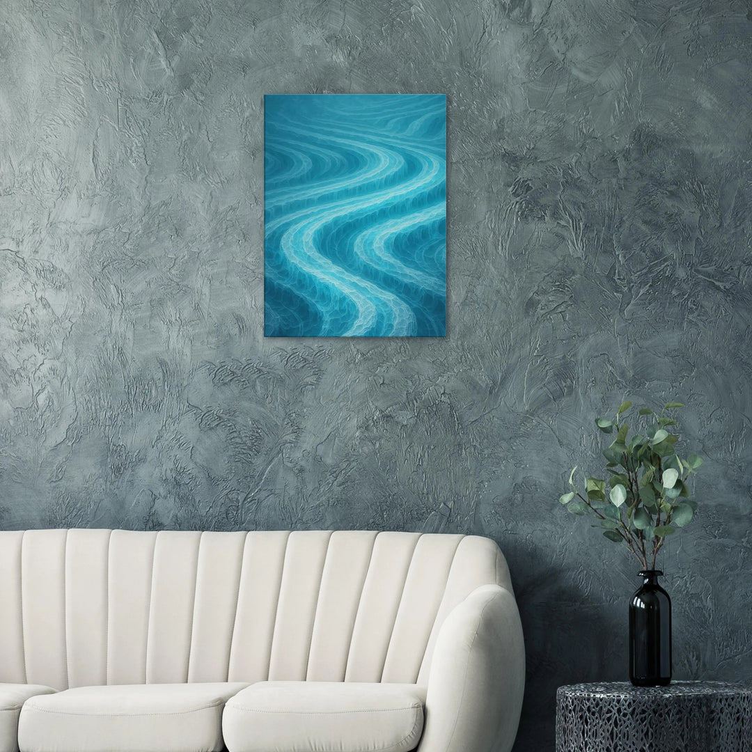 Glacial Pulse – Die stille Strömung deiner Sehnsucht - Simpls space print-Print Material
