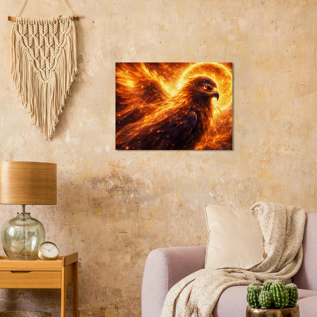 Solar Feather – Der Aufstieg aus Licht und innerem Feuer - Simpls space print-Print Material