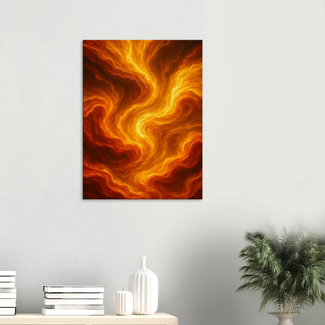 Molten Mirage – Das fließende Herz aus Feuer - Simpls space print - Print Material
