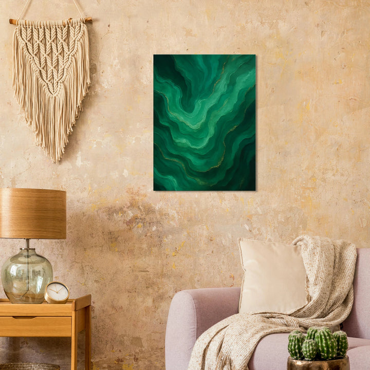 Emerald Vortex – der grüne Sog der inneren Stille - Simpls space print-Print Material