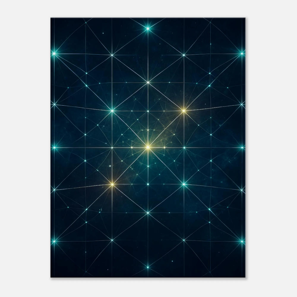 Stellar Lattice – Das leuchtende Geflecht des Kosmos - Simpls space print-Print Material