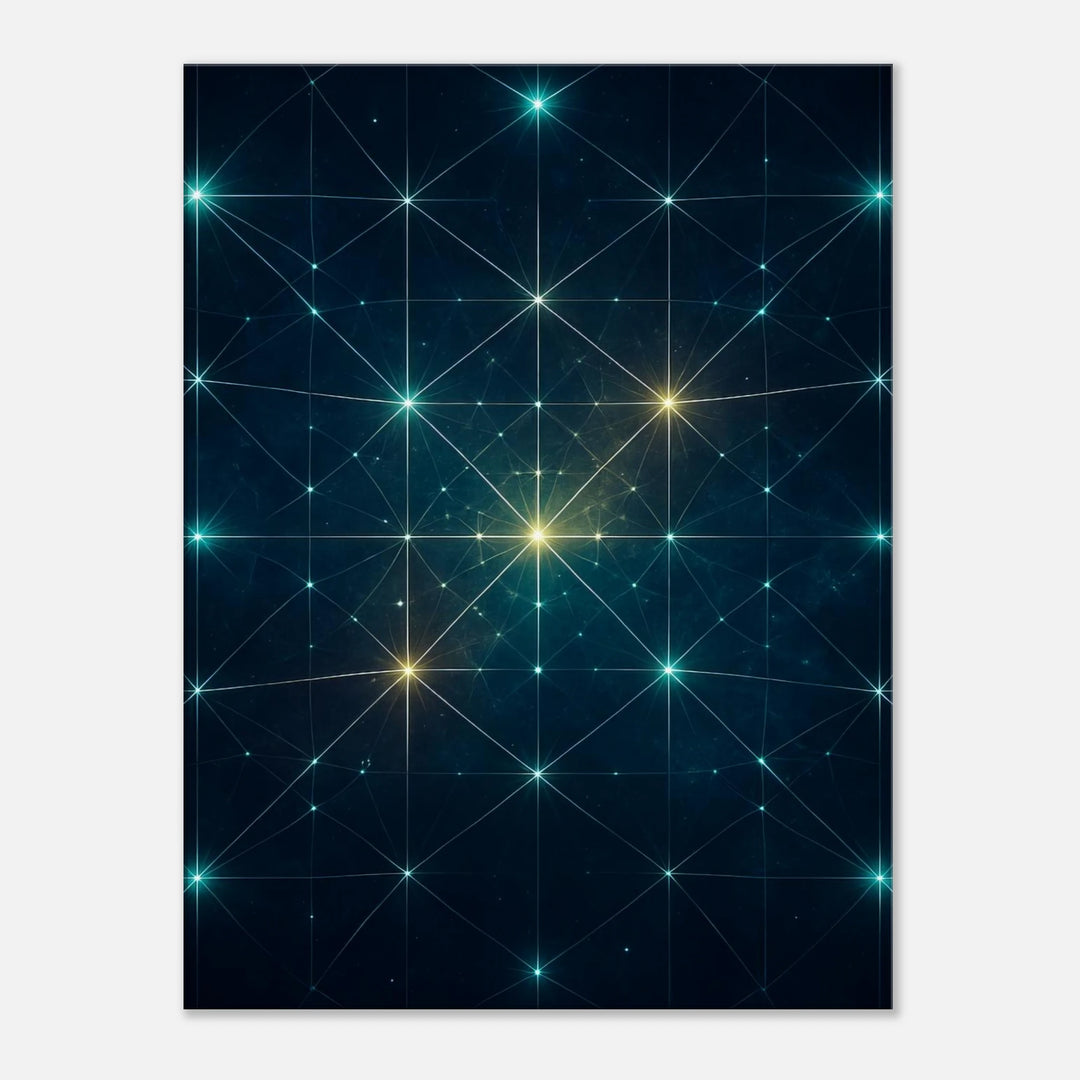 Stellar Lattice – Das leuchtende Geflecht des Kosmos - Simpls space print-Print Material