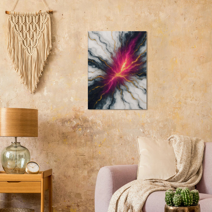 Marble Pulse – Der Herzschlag des Universums in Farbe gefasst - Simpls space print-Print Material