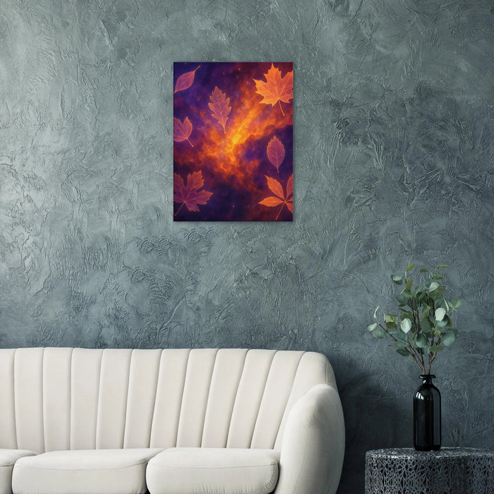 Twilight Leaves – Wenn Blätter in der Dämmerung tanzen - Simpls space print-Print Material