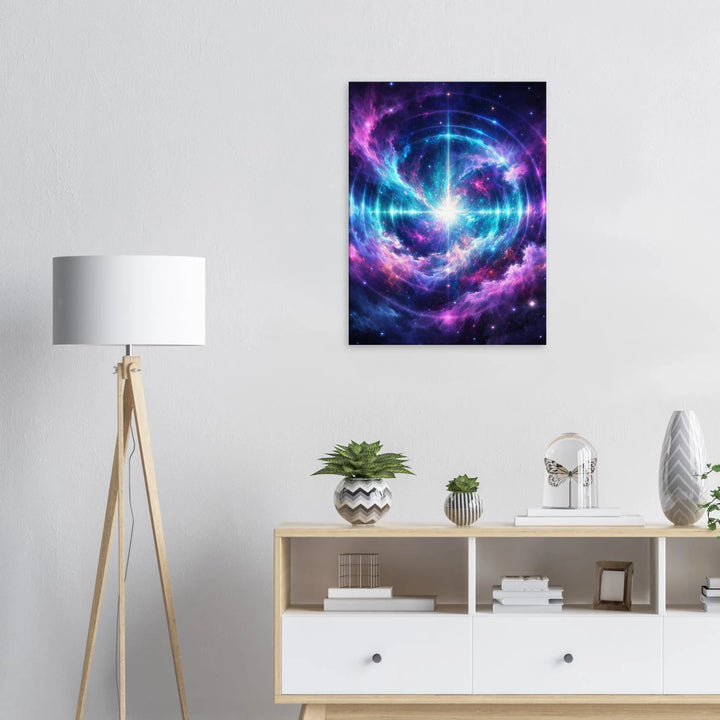 Echo Nebula – Leuchtende Tiefe für moderne Wohnräume - Simpls space print-Print Material