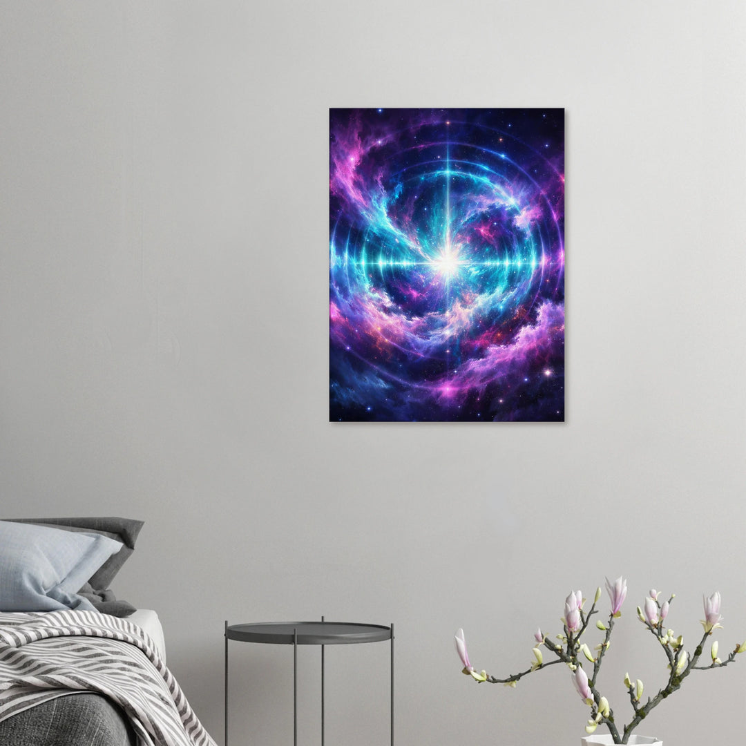 Echo Nebula – Leuchtende Tiefe für moderne Wohnräume - Simpls space print-Print Material