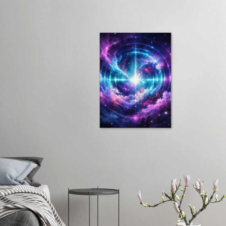 Echo Nebula – Leuchtende Tiefe für moderne Wohnräume - Simpls space print-Print Material