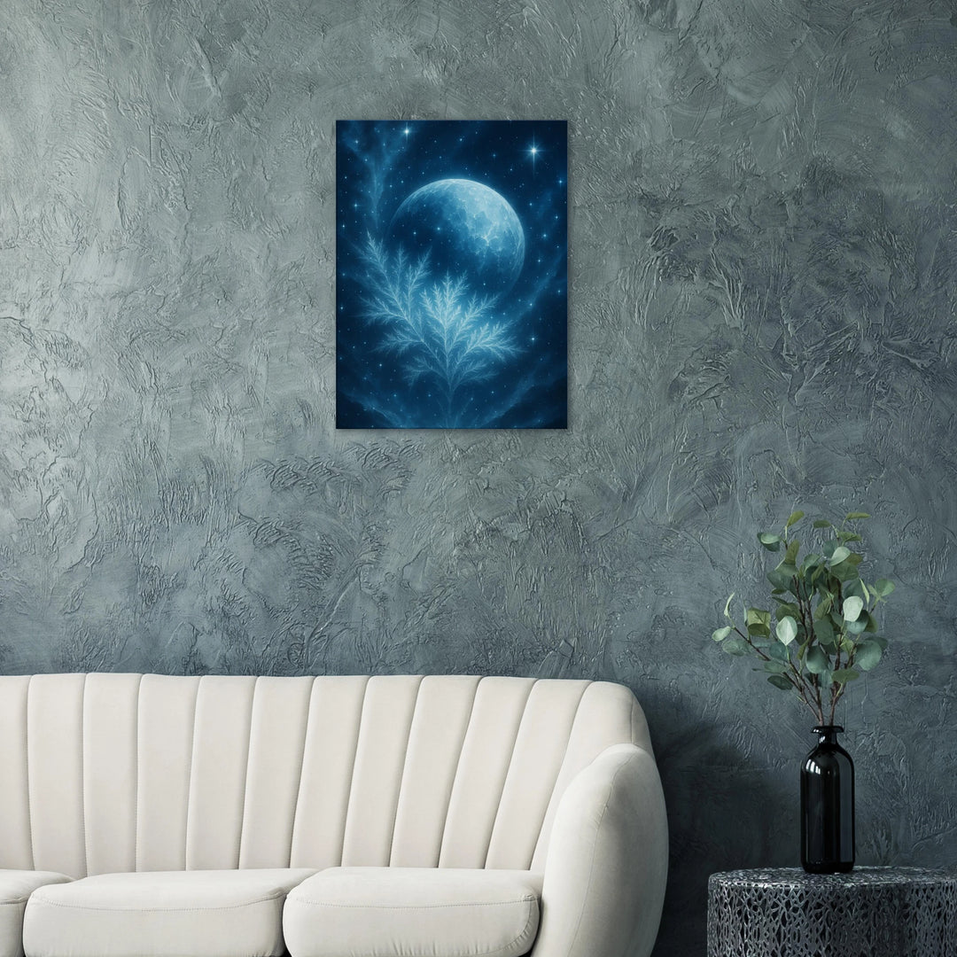 Stellar Winter – Wenn der Kosmos in Eisblüten träumt - Simpls space print-Print Material
