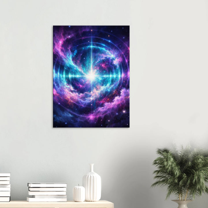 Echo Nebula – Leuchtende Tiefe für moderne Wohnräume - Simpls space print-Print Material