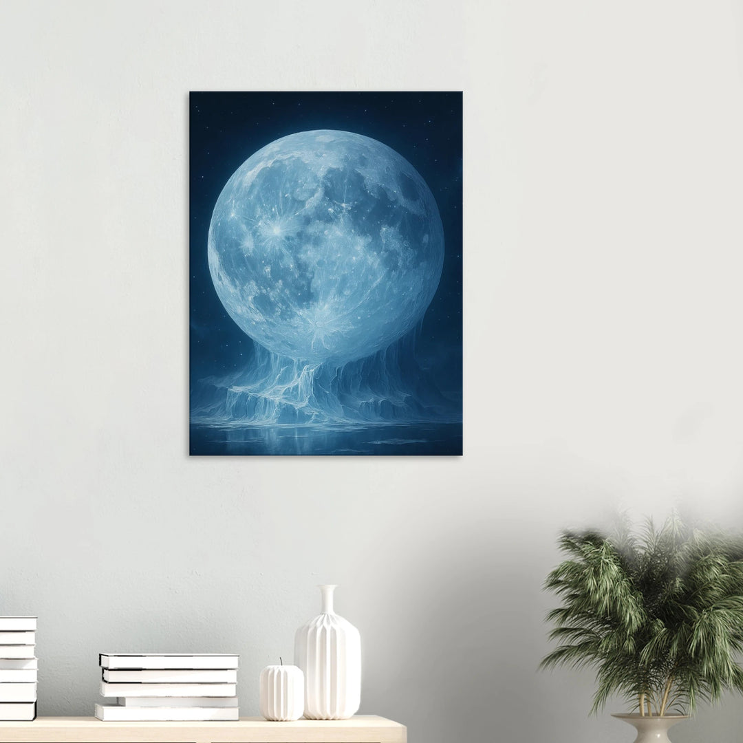 Lunar Glacier – Wo Mondlicht zu Eis erstarrt - Simpls space print-Print Material