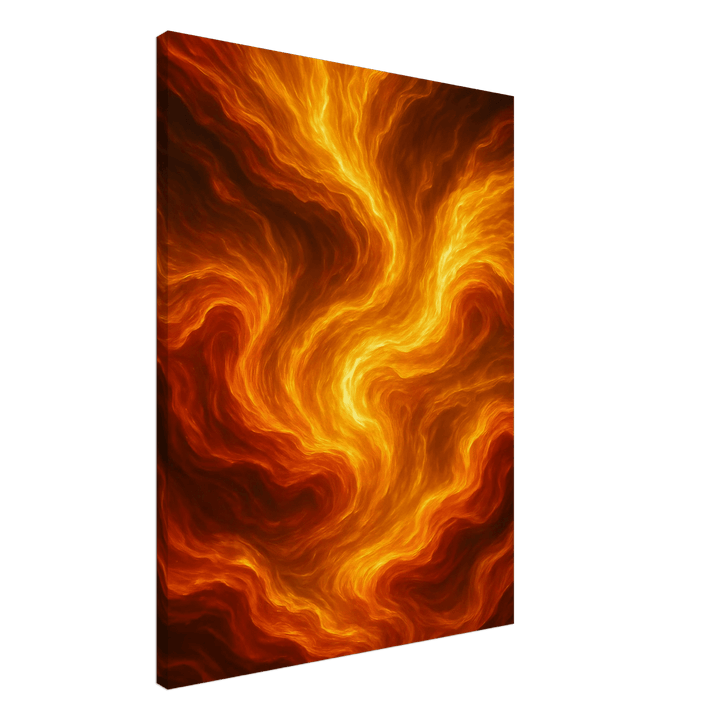 Molten Mirage – Das fließende Herz aus Feuer - Simpls space print - Print Material
